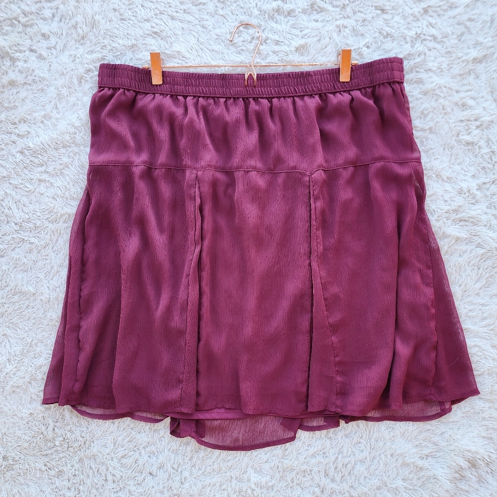 Old Navy‎ Plus Size Maroon Flounce Skirt